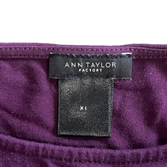 Dark Purple Long Sleeve Ann Taylor - Picture 5 of 6